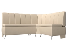 Диван кухонный Лига Диванов Кантри правый угол 172x134x88, искусственная кожа, бежевый