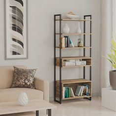 Стеллаж лофт A1 HOME Tris 5 полок 73х39х180см Дуб Канзас