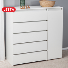 Комод City Plus Белое тиснение Letta