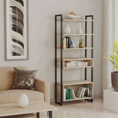 Стеллаж лофт A1 HOME Tris 5 полок 73х39х180см Дуб Сонома