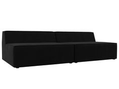 Прямой модульный диван Лига Диванов Монс 220х110х70 см, черный