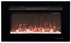 Электрокамин RealFlame Alpha Pebble, муляж галька, 7 вариантов подсветки пламени, обогрев