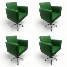 Парикмахерское кресло Фьюжн зеленый 4 шт 65х50х57 No Brand