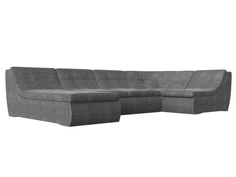 П-образный модульный диван Холидей рогожка серый Лига Диванов