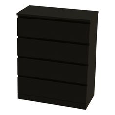Комод Варма 4 ящика черный 80 х 100 х 40 см No Brand