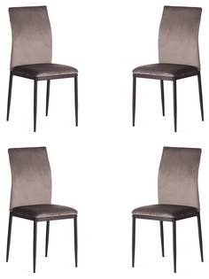 Комплект стульев для кухни TetChair CAPRI 4 шт, вельвет, темно-серый