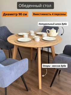 Стол обеденный Loft-Form Scandi 90х90 см