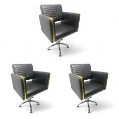 Парикмахерское кресло Мебель Бьюти "Colins ", Черный, Гидравлика пятилучье, 3 кресла