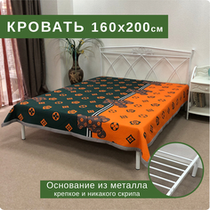 Кровать Поллет Элеонора двуспальная металлическая 160х200 белая
