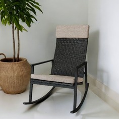 Кресло-качалка Divan24 Мадейра, венге, искусственный ротанг Диван24