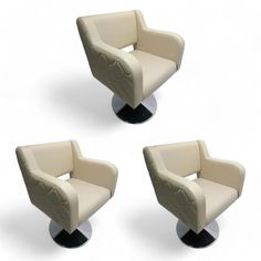 Парикмахерское кресло Мебель Бьюти "Синди II", Бежевый, Гидравлика диск, 3 кресла
