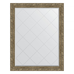 Зеркало с гравировкой в раме 95x120см Evoform BY 4360 виньетка античная латунь