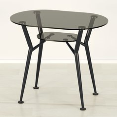 Кухонный стол Mebel Apartment Квадро 23 серый/черный 900х600