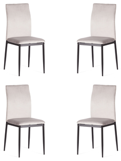 Комплект стульев для кухни TetChair CAPRI 4 шт, вельвет, светло-серый