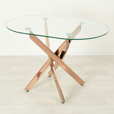 Стол обеденный Mebel Apartment Рим 23 прозрачный/красное золото 1200х800