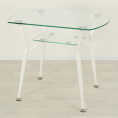 Кухонный стол Mebel Apartment Квадро 32 прозрачный/белый 800х600