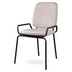 Стул NoBrand ror double frame розовый/черный