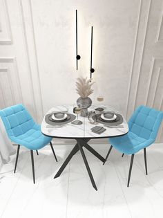 Стол кухонный Larix4you Ларго Мрамор 90х90х75 см
