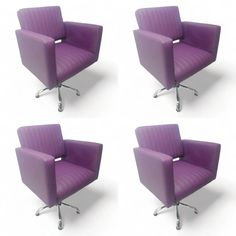 Парикмахерское кресло Фьюжн фиолетовый 4 шт 65х50х57 No Brand
