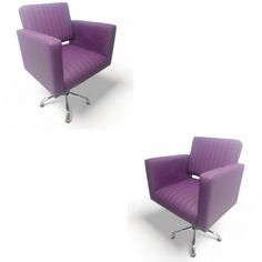 Парикмахерское кресло Фьюжн фиолетовый 2 шт 65х50х57 No Brand