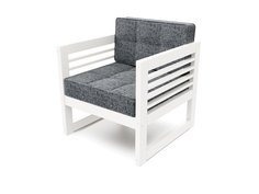 Кресло Arsko Сега Белая эмаль/Рогожка графитовая