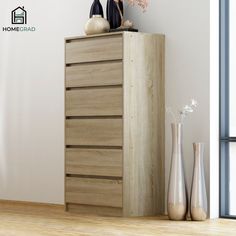 Комод высокий HomeGrad Сура 6 ящиков, 500х1200х430, Белый