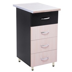 Шкаф напольный 400-4 ящ Тоника, 400х850х600, Венге/Дуб молочный No Brand