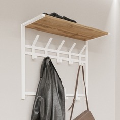 Настенная вешалка ЗМИ Торонто 22Д в стиле лофт, 67х27х58,5 см, белый