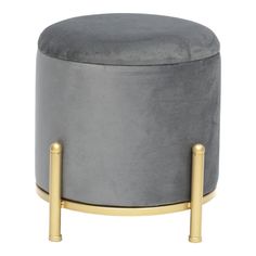 Пуф Glasar с крышкой серый 38 x 38 x 32 см ГЛАСАР