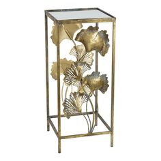 Подставка Glasar с зеркальной столешницей 28 x 28 x 66.5 см ГЛАСАР