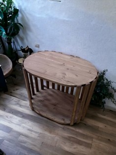 Тумба прикроватная из массива хвои, Палисандр 63х58х41,5 см No Brand