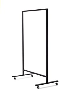 Напольная вешалка-рейл на колесах, черный No Brand