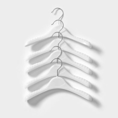 Плечики-вешалки для одежды 9789574, 3519,5 см, набор 5 шт, белый No Brand