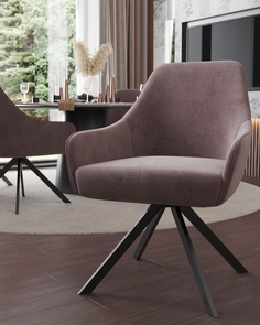 Стул ArtGenesis Амбссадор с подлокотниками, металлические ножки