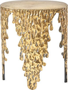 Столик интерьерный Glasar Рувензори 57-213/2 38х25х46см золото с патиной ГЛАСАР