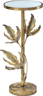 Столик с зеркальной столешницей Glasar Сафари 57-132 30х30х70см золото с патиной ГЛАСАР