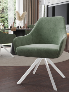 Стул ArtGenesis Амбассадор, с подлокотниками, зеленый