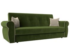 Диван-книжка Лига Диванов Лига-019 222х83х90 см, зеленый\бежевый