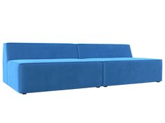 Прямой модульный диван Лига Диванов Монс 220х110х70 см, голубой