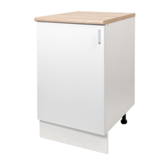 Кухонный шкаф напольный LIVA Erna со столешницей и цоколем, 50х85х56 см, белый