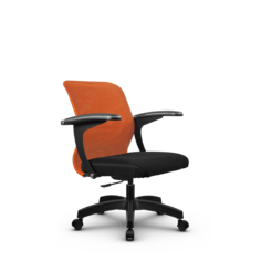 Кресло компьютерное SU-M-4/подл.160/осн.005 Оранжевый/Черный Метта
