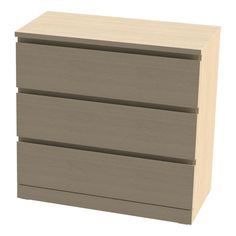 Комод Варма 3 ящика дуб беленый 80 х 78 х 40 см No Brand