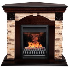 Электрокамин RealFlame Dublin Coner Rock AO с Oregan 3D, 3D-эффект пламени