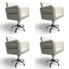 Парикмахерское кресло Лоренс белый 4 шт 65х61х59 No Brand
