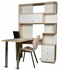 Компьютерный стол Бител СК-10, Дуб сонома/Белый, правый