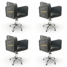 Парикмахерское кресло Лоренс черный 4 шт 65х61х59 No Brand