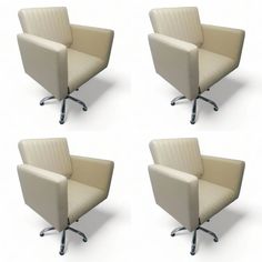 Парикмахерское кресло Фьюжн бежевый 4 шт 65х50х57 No Brand