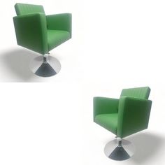 Парикмахерское кресло Фьюжн зеленый 2 шт 65х50х57 No Brand