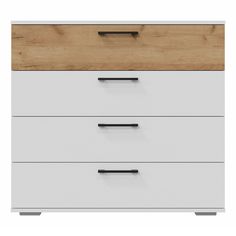 Комод Нейт белый дуб крафт золотой 84,2 х 92 х 41,1 см No Brand