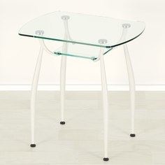 Кухонный стол Mebel Apartment Вокал 32 прозрачный/белый 1000х600